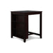 GIA 30" COUNTER TABLE W/2 CHAIRS & STG SHELF-EBONY - Visions in Furniture (La Mirada, CA)