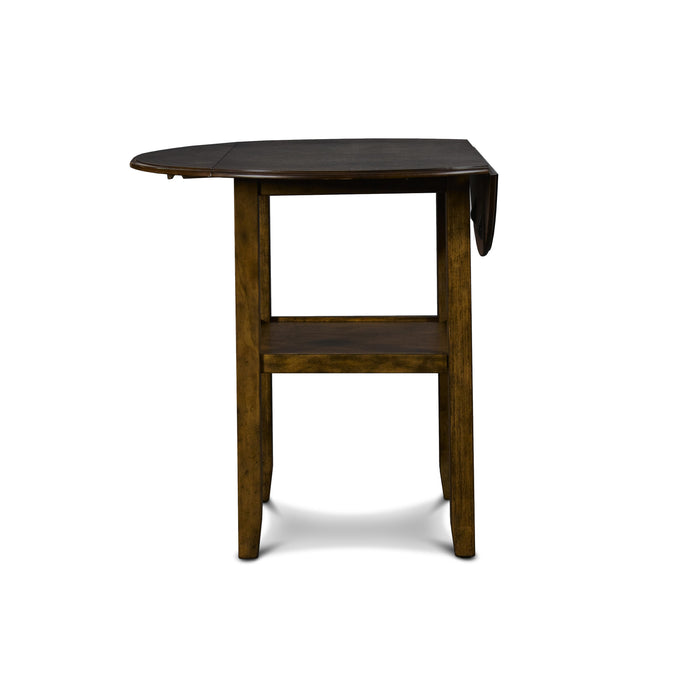 GIA 42" COUNTER  DROP LEAF TABLE W/2 CHAIRS-BROWN - Visions in Furniture (La Mirada, CA)