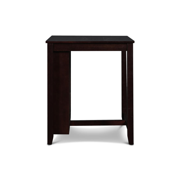 GIA 30" COUNTER TABLE W/2 CHAIRS & STG SHELF-EBONY - Visions in Furniture (La Mirada, CA)