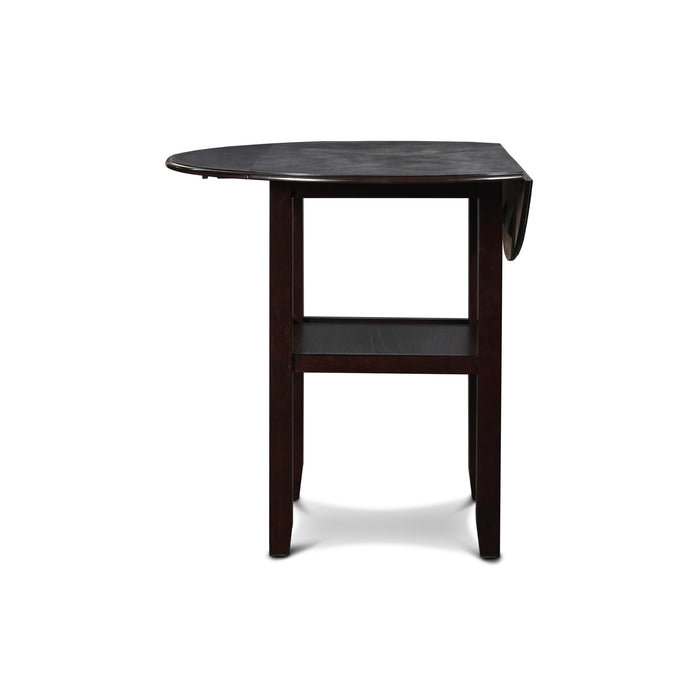 GIA 42" COUNTER  DROP LEAF TABLE W/2 CHAIRS-EBONY - Visions in Furniture (La Mirada, CA)