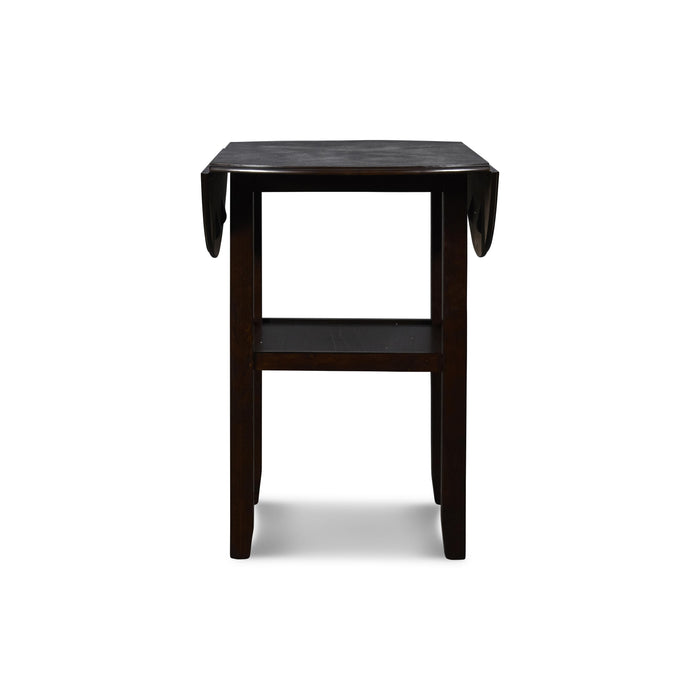 GIA 42" COUNTER  DROP LEAF TABLE W/2 CHAIRS-EBONY - Visions in Furniture (La Mirada, CA)