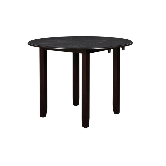 GIA 42" DINING  DROP LEAF TABLE W/2 CHAIRS-EBONY - Visions in Furniture (La Mirada, CA)