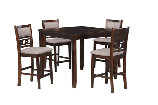 GIA 5PC 42" SQUARE COUNTER TABLE & 4 CHAIRS-CHERRY - Visions in Furniture (La Mirada, CA)