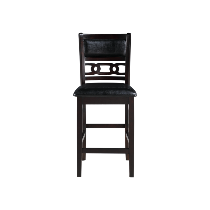 GIA 5PC 42" SQUARE  COUNTER TABLE & 4 CHAIRS-EBONY - Visions in Furniture (La Mirada, CA)