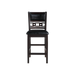 GIA 5PC 42" SQUARE  COUNTER TABLE & 4 CHAIRS-EBONY - Visions in Furniture (La Mirada, CA)