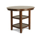 GIA ROUND COUNTER DINING 5 PC SET-BROWN - Visions in Furniture (La Mirada, CA)