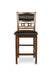 GIA ROUND COUNTER DINING 5 PC SET-BROWN - Visions in Furniture (La Mirada, CA)