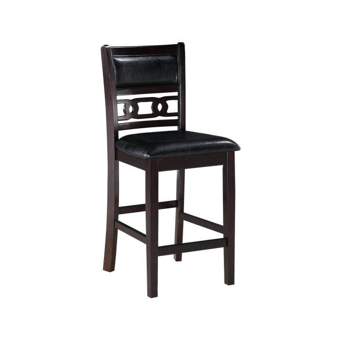 GIA 5PC 42" SQUARE  COUNTER TABLE & 4 CHAIRS-EBONY - Visions in Furniture (La Mirada, CA)