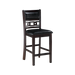 GIA 5PC 42" SQUARE  COUNTER TABLE & 4 CHAIRS-EBONY - Visions in Furniture (La Mirada, CA)