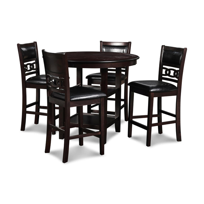 GIA ROUND COUNTER DINING 5 PC SET-EBONY - Visions in Furniture (La Mirada, CA)