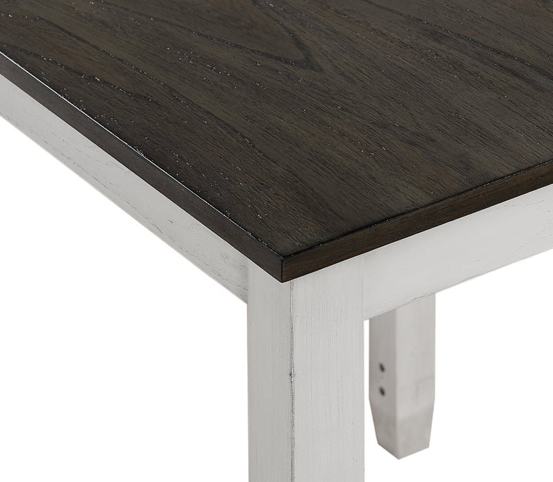 HESTON 36" STORAGE COUNTER TABLE SET W/2 CHAIRS-WHITE/GRAY - Visions in Furniture (La Mirada, CA)