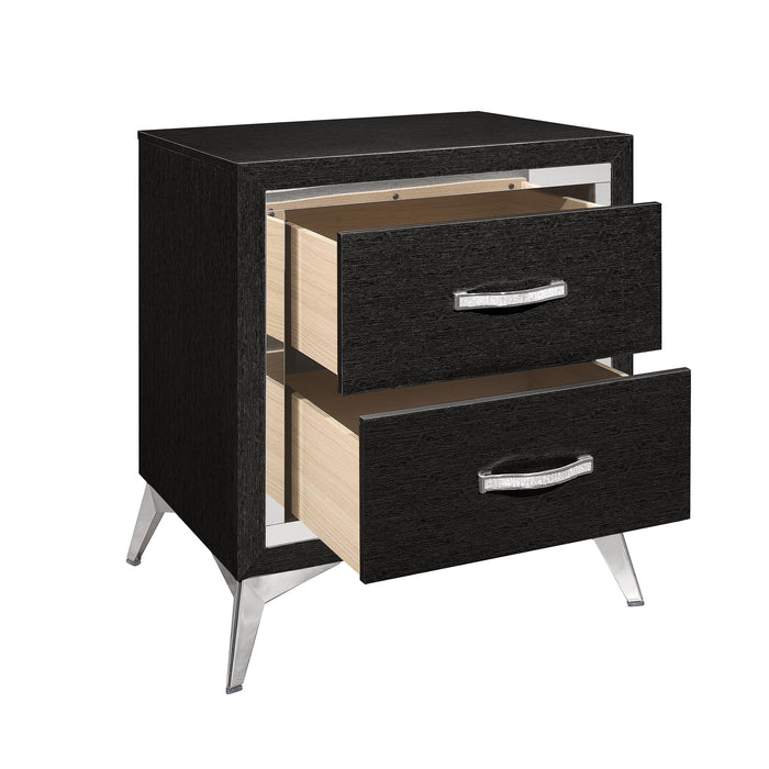 HUXLEY NIGHTSTAND-BLACK - Visions in Furniture (La Mirada, CA)