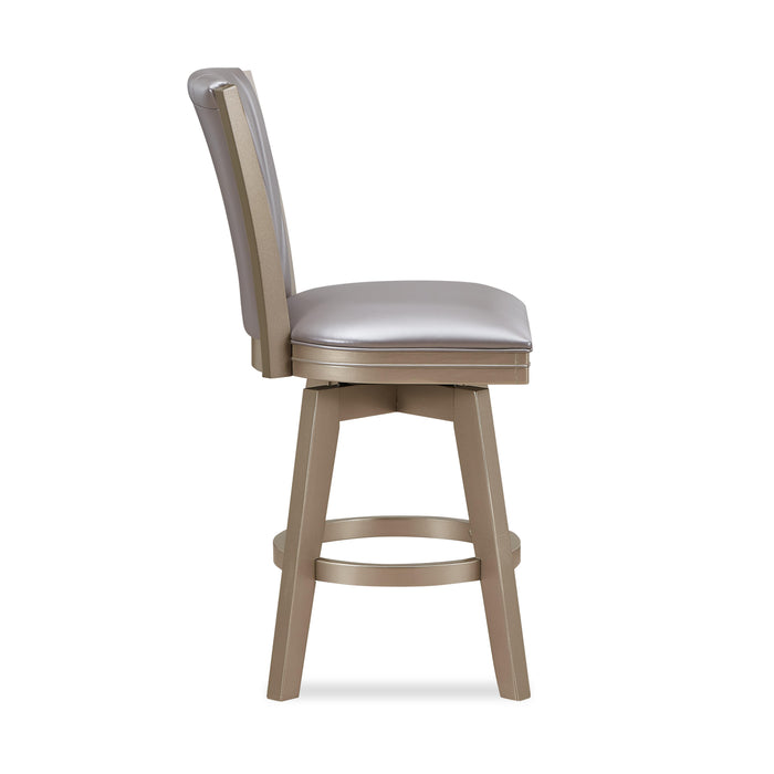 JAZZ 24" SWIVEL COUNTER STOOL-PEARL/GOLD