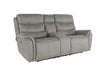 KAMARI CONSOLE LOVESEAT W/ DUAL RECLINERS-GRAY - Visions in Furniture (La Mirada, CA)