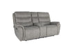 KAMARI CONSOLE LOVESEAT W/ DUAL RECLINERS-GRAY - Visions in Furniture (La Mirada, CA)