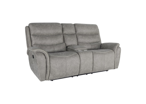 KAMARI CONSOLE LOVESEAT W/ DUAL RECLINERS-GRAY - Visions in Furniture (La Mirada, CA)