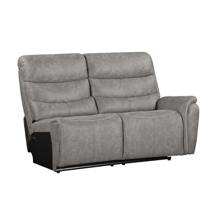 KAMARI RAF LOVESEAT W/ONE RECLINER-GRAY - Visions in Furniture (La Mirada, CA)