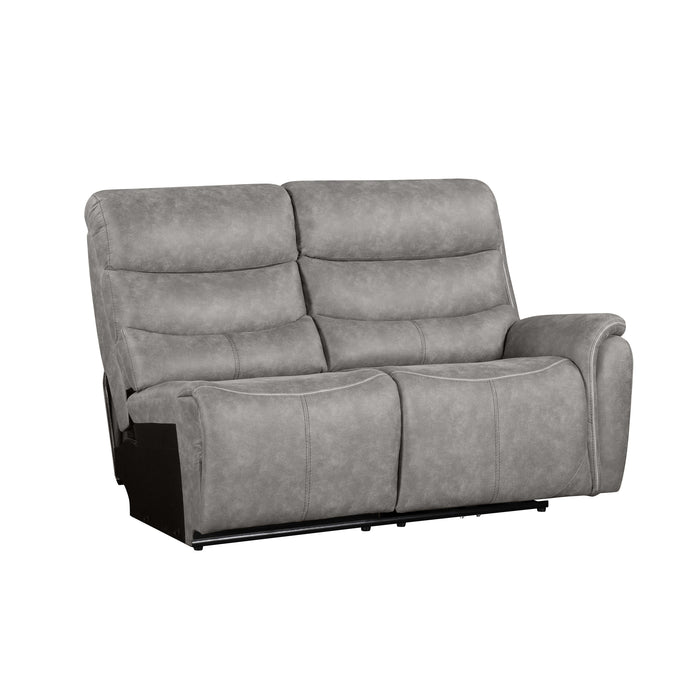 KAMARI RAF LOVESEAT W/ONE RECLINER-GRAY - Visions in Furniture (La Mirada, CA)