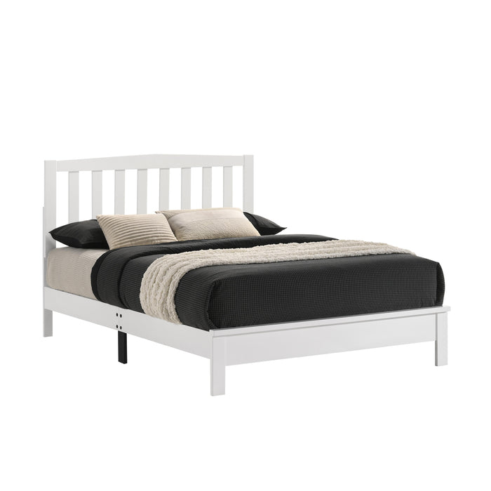 LEO Full F SLAT BED-HB/FB/RAILS-WHITE