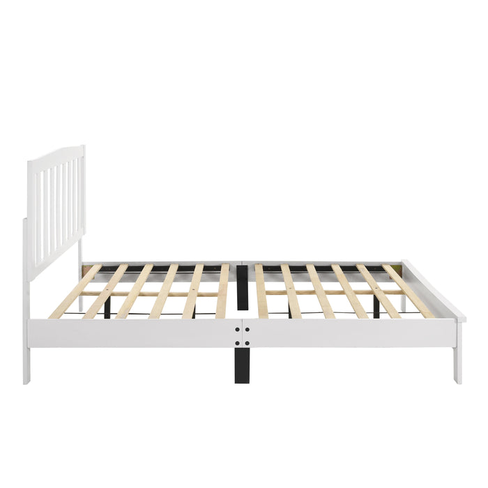 LEO Full F SLAT BED-HB/FB/RAILS-WHITE