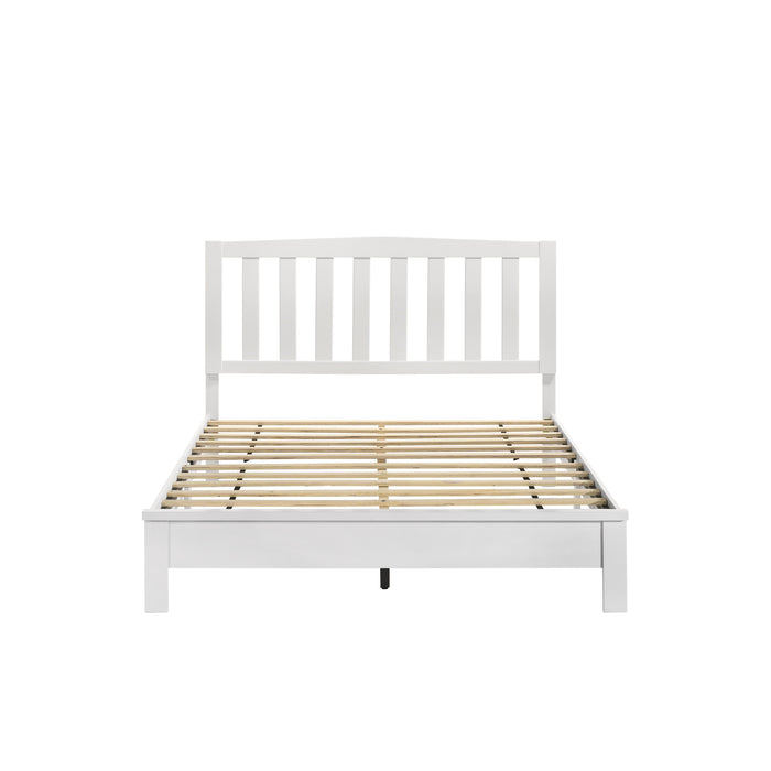 LEO Full F SLAT BED-HB/FB/RAILS-WHITE