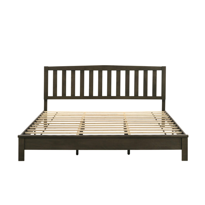 LEO Eastern King EK SLAT BED-HB/FB/RAILS-GRAY