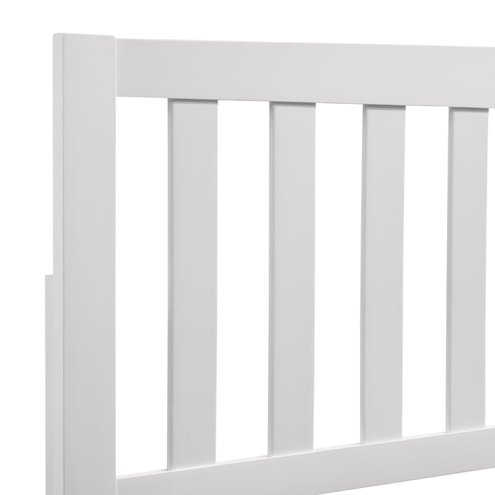 LEO Queen Q SLAT BED-HB/FB/RAILS-WHITE