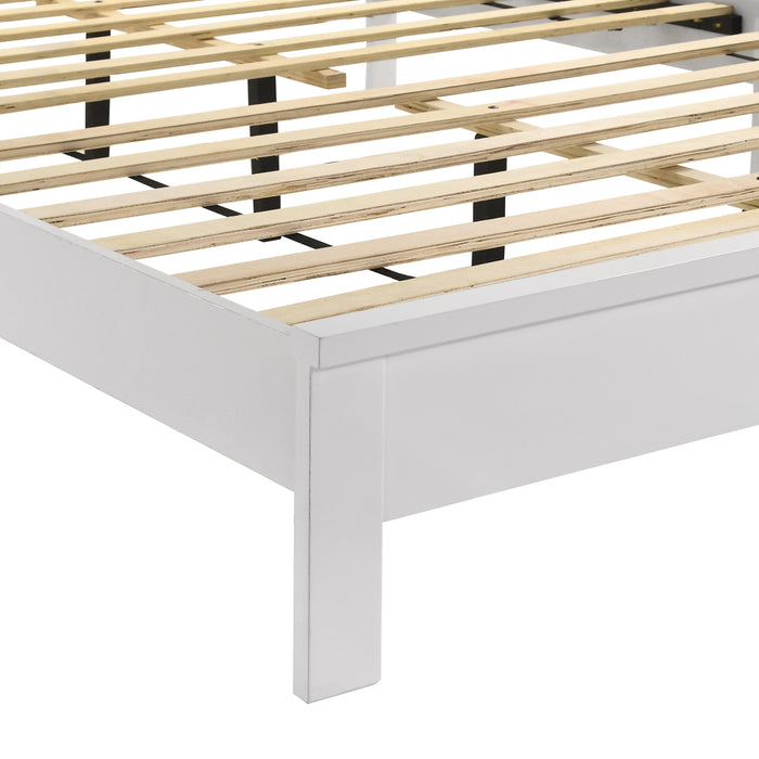 LEO Queen Q SLAT BED-HB/FB/RAILS-WHITE