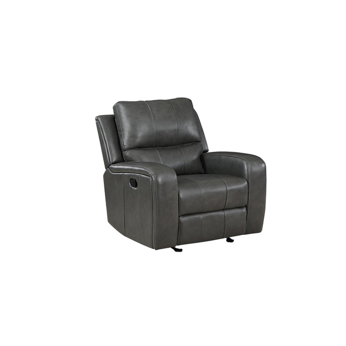 LINTON LEATHER GLIDER RECLINER W/ PWR FR-GRAY - Visions in Furniture (La Mirada, CA)