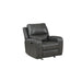 LINTON LEATHER GLIDER RECLINER-GRAY - Visions in Furniture (La Mirada, CA)