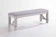MAISIE BENCH-WHITE/ BROWN - Visions in Furniture (La Mirada, CA)