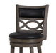 MANCHESTER 29" BAR STOOL-ANT GRAY W/PU SEAT - Visions in Furniture (La Mirada, CA)