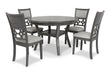 MITCHELL 5 PC DINING SET-GRAY - Visions in Furniture (La Mirada, CA)