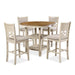MITCHELL 5 PC COUNTER SET-TWO TONE BISQUE/BROWN - Visions in Furniture (La Mirada, CA)