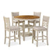 MITCHELL 5 PC COUNTER SET-TWO TONE BISQUE/BROWN - Visions in Furniture (La Mirada, CA)