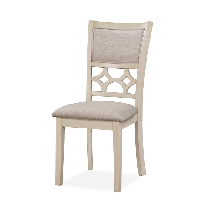 MITCHELL 5 PC DINING SET-TWO TONE BISQUE/BROWN - Visions in Furniture (La Mirada, CA)