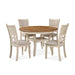 MITCHELL 5 PC DINING SET-TWO TONE BISQUE/BROWN - Visions in Furniture (La Mirada, CA)