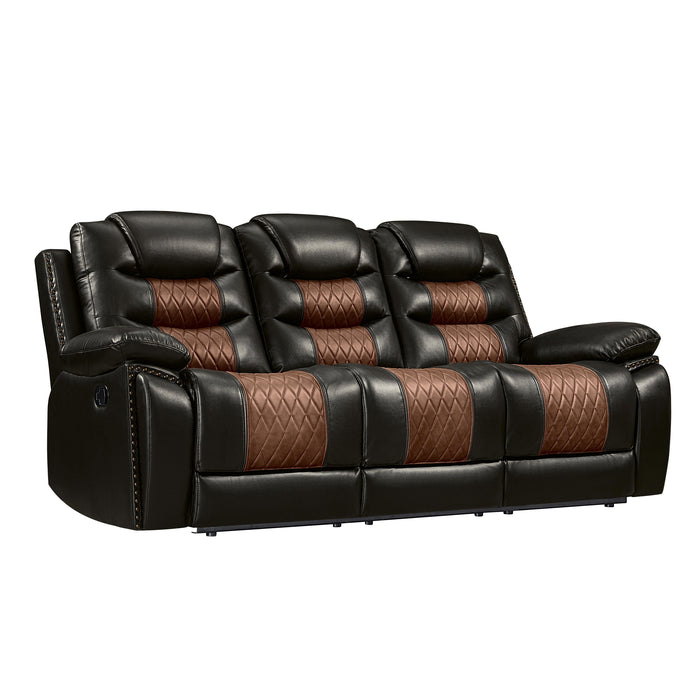 NIKKO SOFA W/DUAL RECLINER-BROWN - Visions in Furniture (La Mirada, CA)