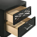 OBSIDIAN NIGHTSTAND-BLACK - Visions in Furniture (La Mirada, CA)
