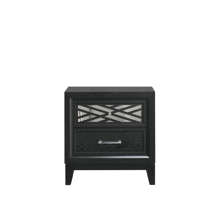 OBSIDIAN NIGHTSTAND-BLACK - Visions in Furniture (La Mirada, CA)