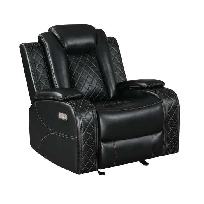 ORION GLIDER RECLINER-BLACK - Visions in Furniture (La Mirada, CA)