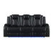 ORION SOFA W/DUAL RECLINER-BLACK - Visions in Furniture (La Mirada, CA)