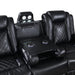 ORION SOFA W/DUAL RECLINER-BLACK - Visions in Furniture (La Mirada, CA)