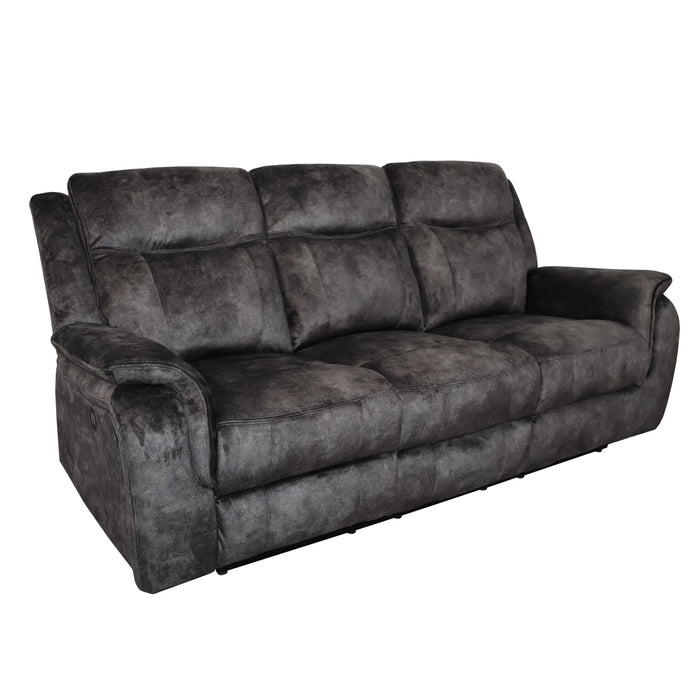 PARK CITY SOFA W/DUAL RECLINER-SLATE - Visions in Furniture (La Mirada, CA)