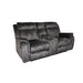 PARK CITY CONSOLE LOVESEAT W/ DUAL RECLINERS-SLATE - Visions in Furniture (La Mirada, CA)