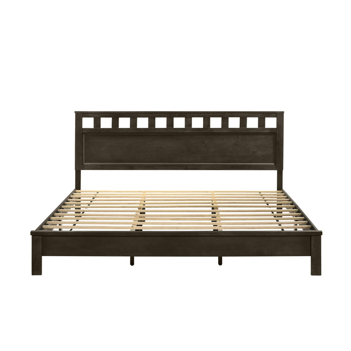 PISCES Eastern King EK PANEL BED-HB/FB/RAILS-GRAY