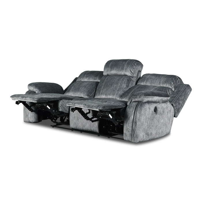 TANGO DUAL RECLINER SOFA W/PWR FR-SHADOW - Visions in Furniture (La Mirada, CA)