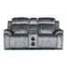 TANGO CONSOLE LOVESEAT W/SPEAKER & PWR FR-SHADOW - Visions in Furniture (La Mirada, CA)