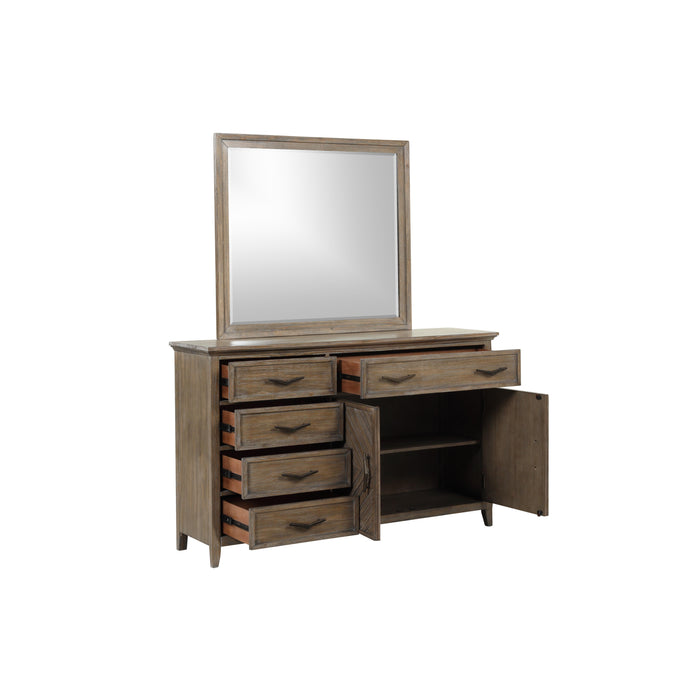 TYBEE DRESSER/SERVER MIRROR-SAND