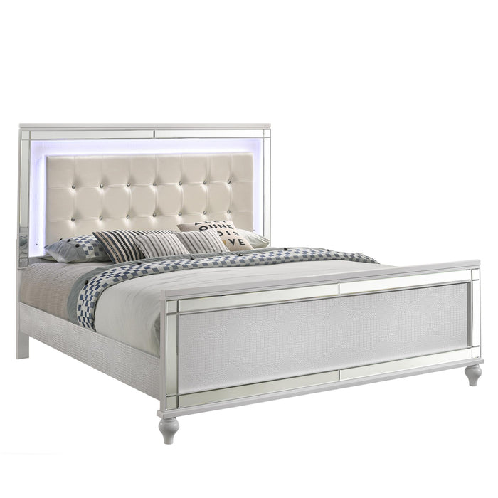 VALENTINO Eastern King-California King K LIGHTED HEADBOARD-WHITE